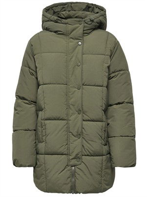 JDYWonder Lang Hood Puffer Jakke